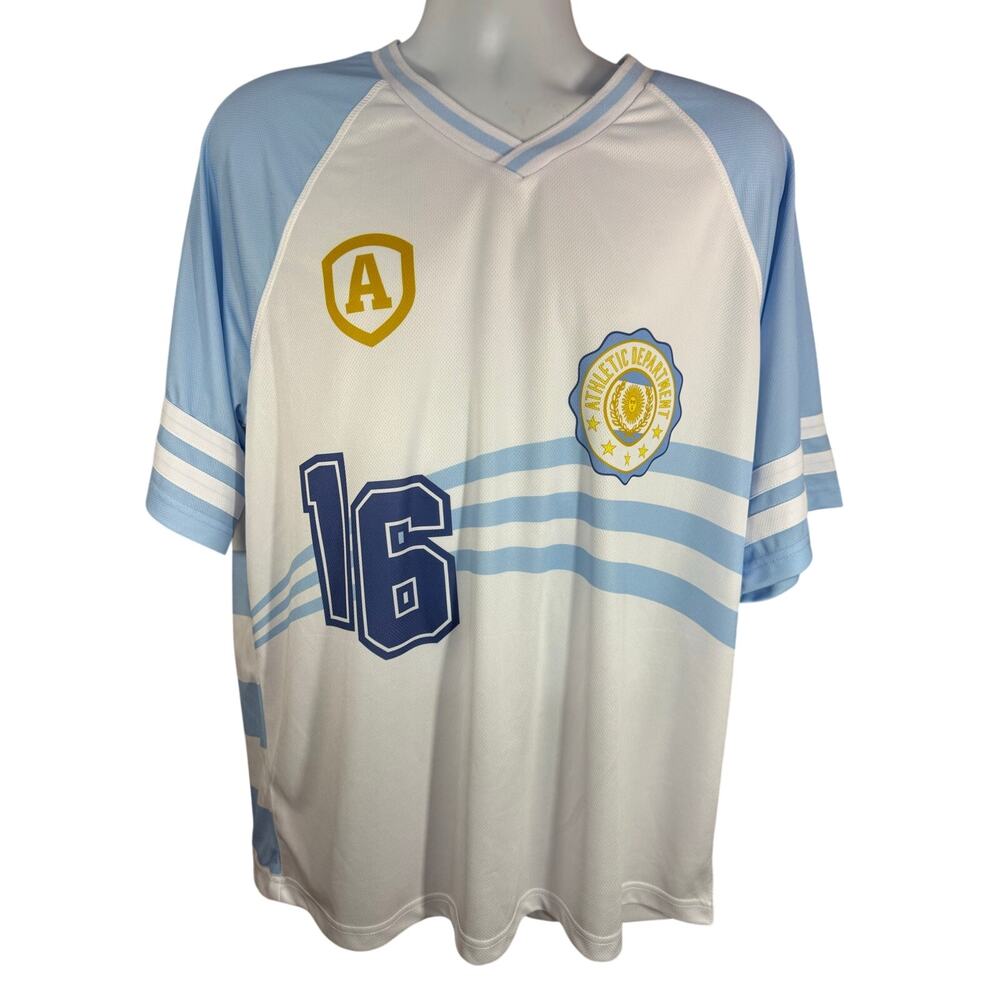 Hybrid Apparel Argentina Soccer Jersey Shirt Size Large NWT